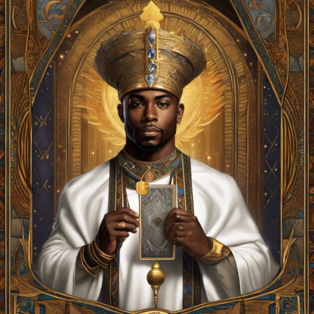 Hierophant Card African Male